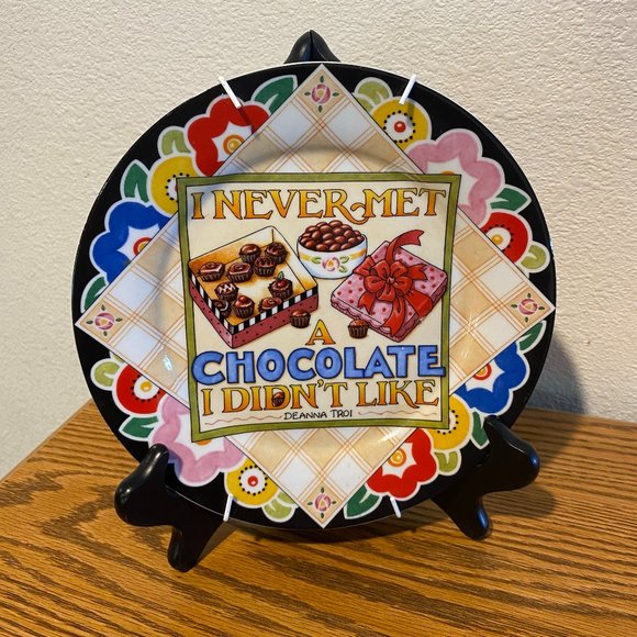 Mary Engelbreit Other - Mary Engelbreit Dessert Plate Never Met Chocolate I Didn't Like